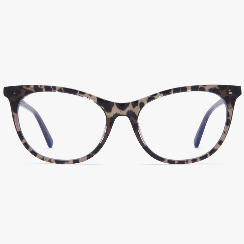 DIFF Jade Bluelight Glasses Dark Cheetah Frames